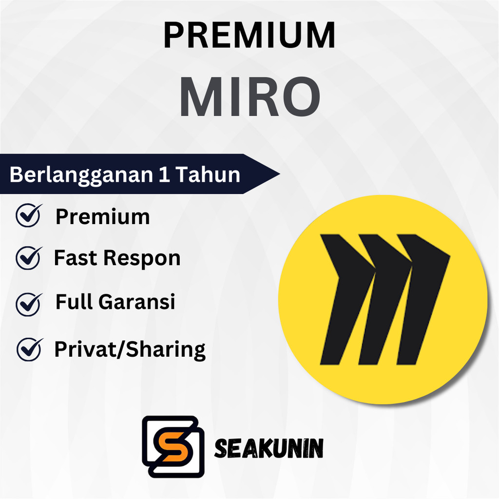 Miro Collaborative Whiteboard Platform Premium 2 Tahun Bergaransi