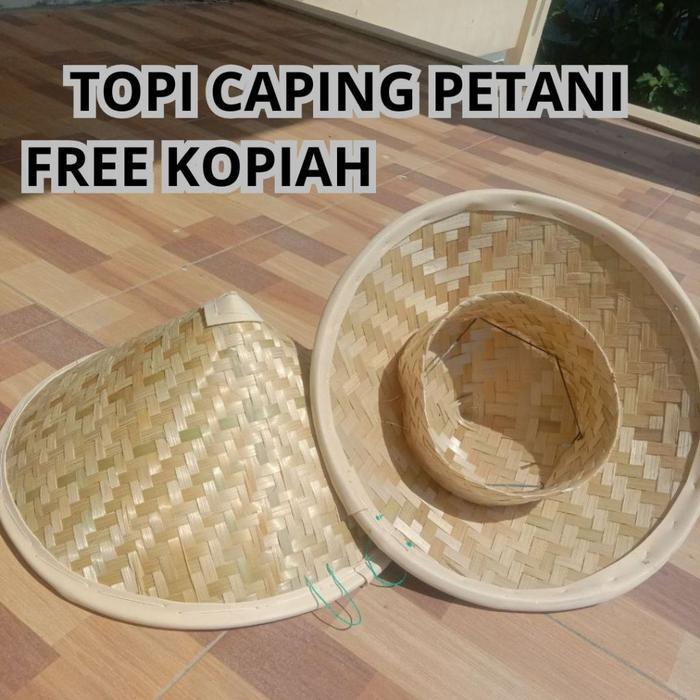 Caping petani Topi Anak Dewasa bahan bambu alami