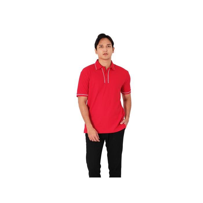 Poshboy Polo Shirt Barcelona Red - Polo Shirt Pria Lengan Pendek