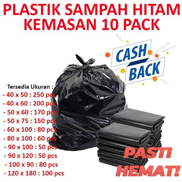 Plastik Sampah Hitam Kantong Plastik Sampah Hitam Plastik Sampah 10 Pack