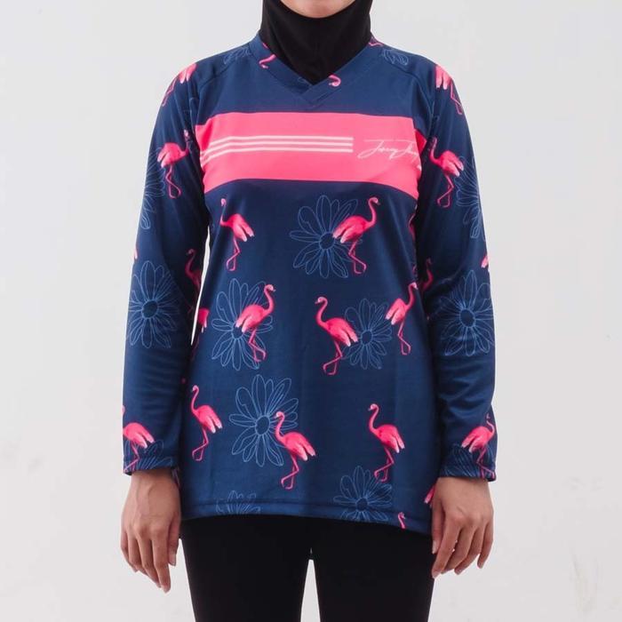 Jersey Sepeda Jersey Gowes Wanita Slimfit Flaminggo