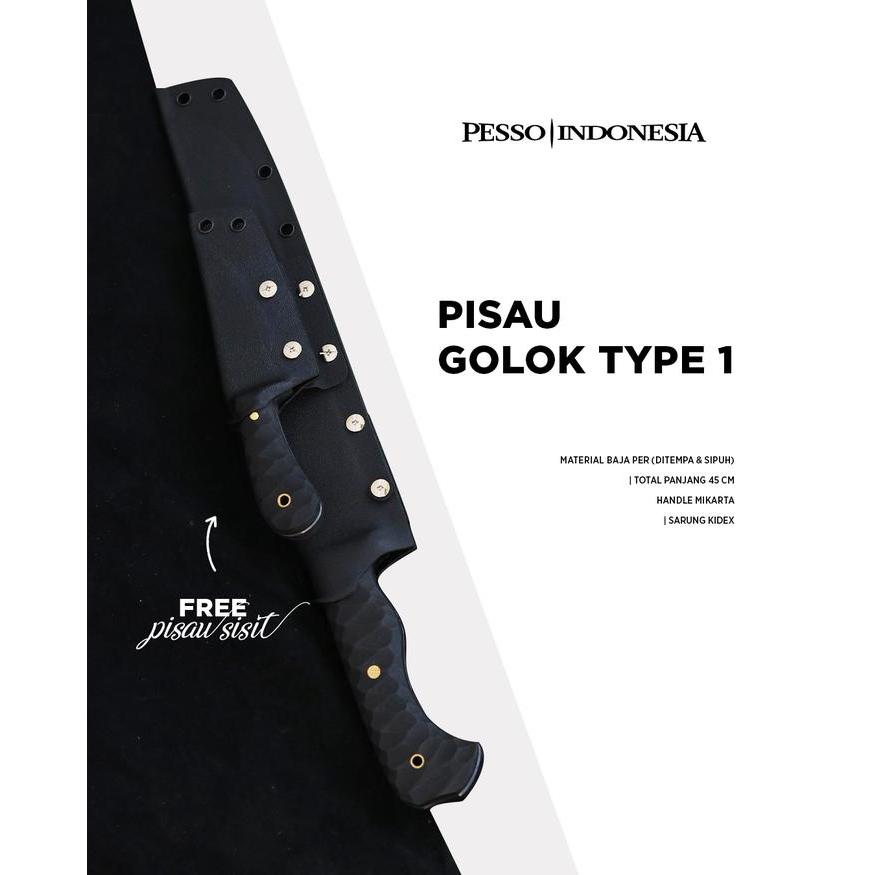 pesso T-001 pisau dapur premium / pisau dapur baja premium tajam anti karat / pisau sembelih sapi