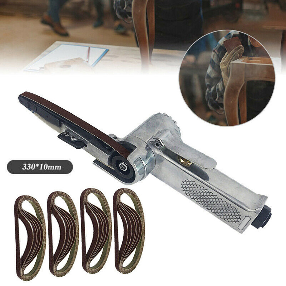 . 1Pc 3/8 Air Belt Sander 330X10Mm Wide Air Finger Belt Sander -