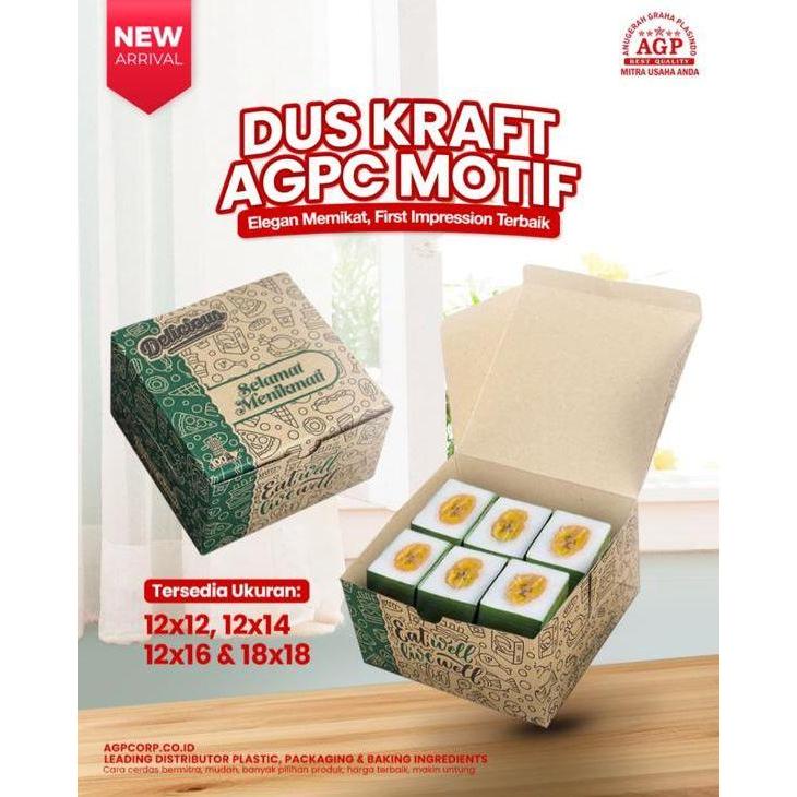 Box Kardus Snack Kue ISI 100 PCS 12x12 12x14 12x16 Dus Kue Roti