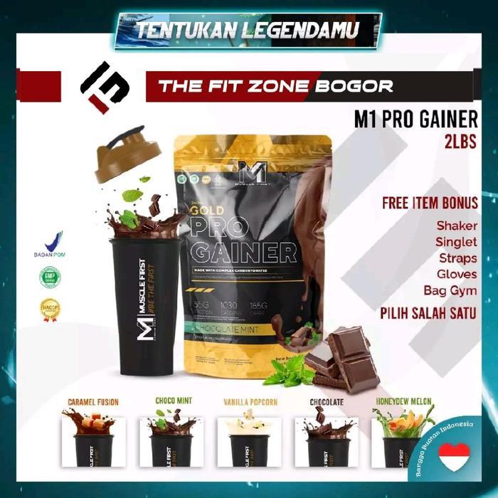 M1 Muscle First Gold Pro Gainer 2 Lbs Weight Mass Gainer BPOM