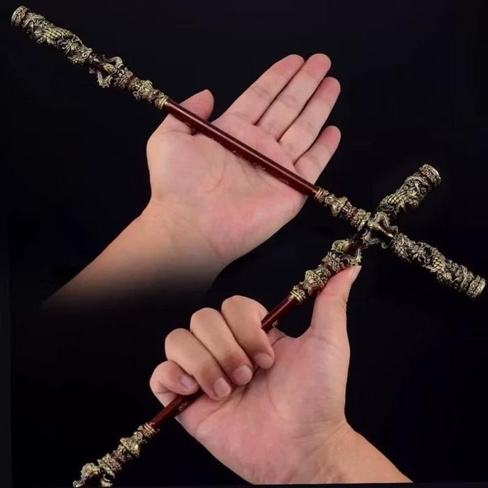 NEW Black Myth WuKong Tongkat Toya Sakti Pajangan Bahan Besi Diskon