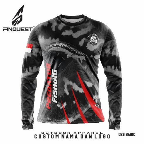 FINQUEST Jersey mancing predator toman bisa custom nama dan logo