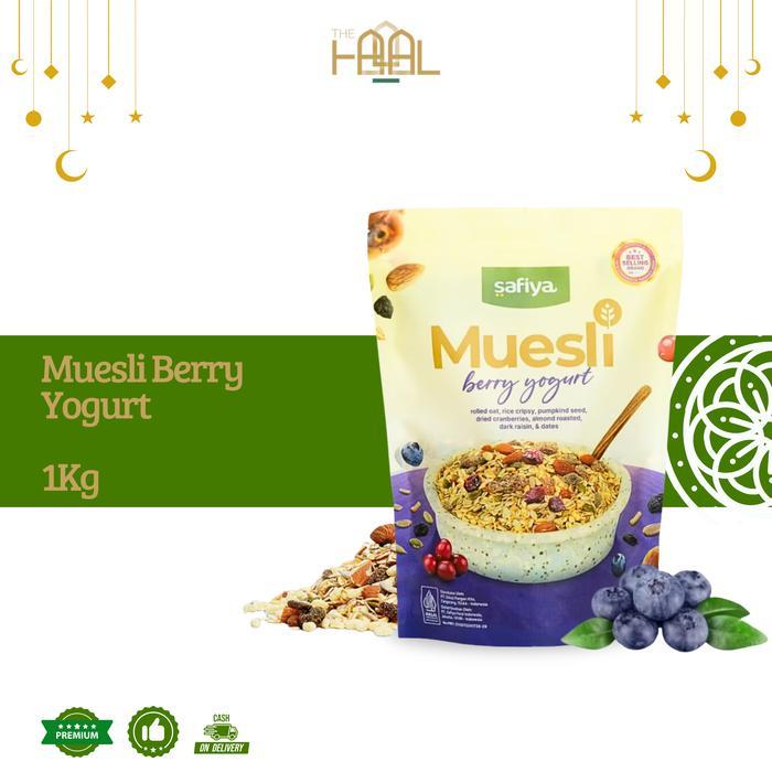 DISKON MUESLI BERRY YOGURT SAFIYA 1KG SEREAL OAT MUESLI FOOD OATMEAL HALAL DAN BPOM