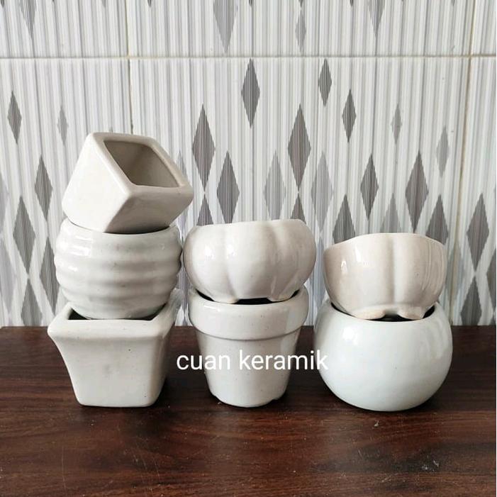 POT BONSAI SHITO KERAMIK 1 SET (DAPAT 7PCS POT)