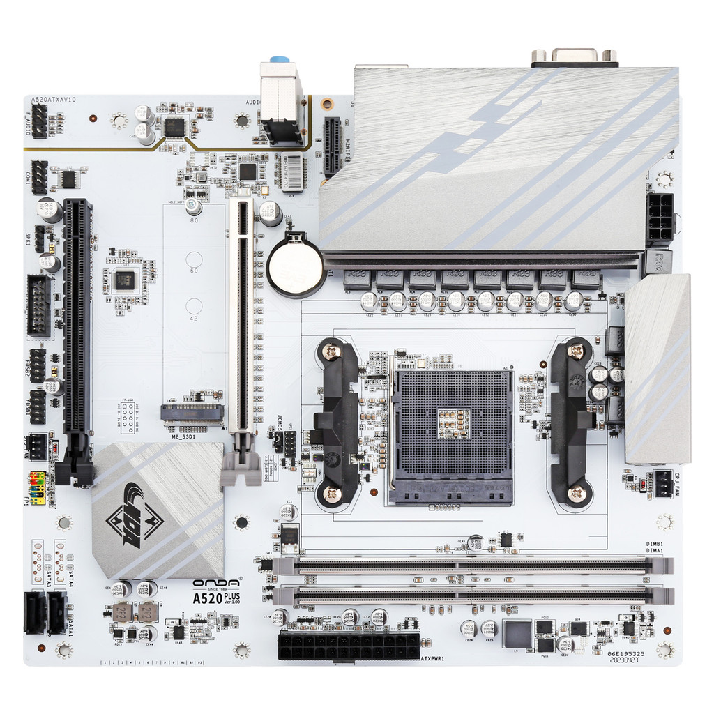 . Amd R5 4500 Cpu +Onda A520-Plus 2.5G Socket Am4 White Motherboard -