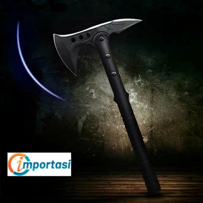 Tomahawk Tactical Axe Kapak Kayu Camping Survival Tool Outdoor + Case Diskon Sale