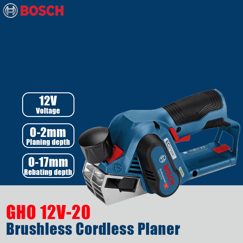 Bosch GHO 12V-20 Brushless Cordless Planer Multi-Function Household Electric Planer 12V Rechargeable