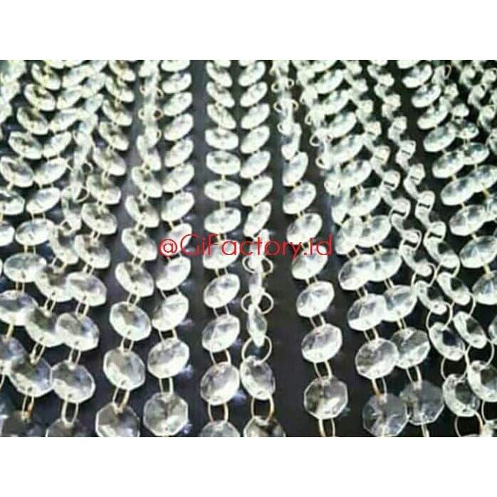 Kristal Chrystal Akrilik 1 METER, Kristal Kancing, Ronce Juntai