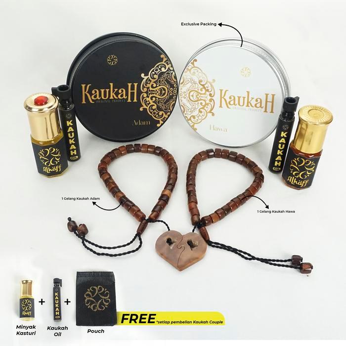 [Adam Hawa] Gelang Kaukah Asli Bonus Minyak Kaukah & Kasturi - Couple Tbk