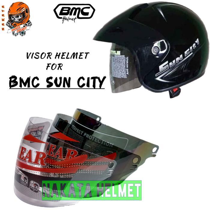 Kaca helm BMC SUN CITY visor helmet bmc suncity pelangi hitam bening