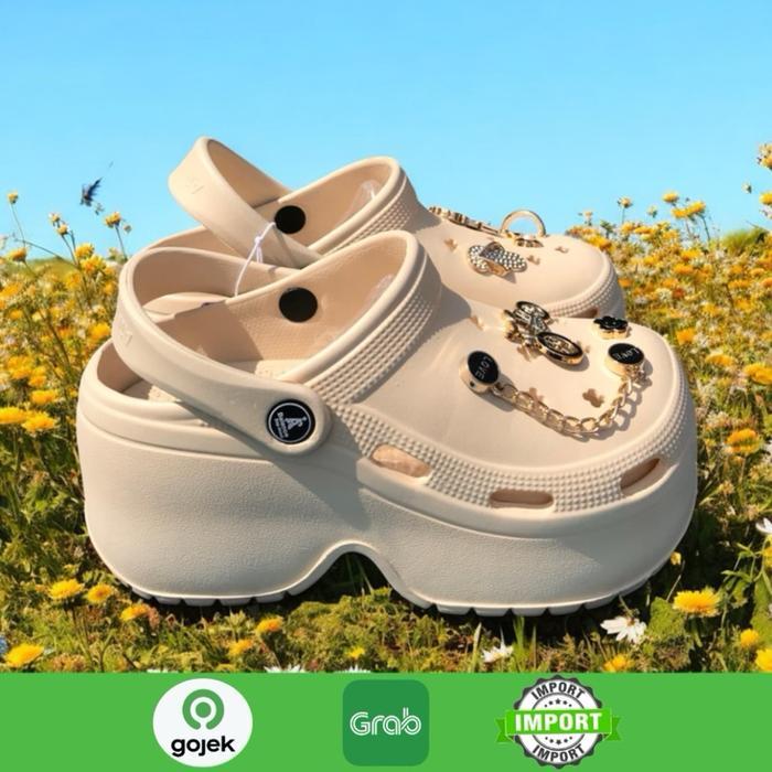 Sandal Baim Wanita Eiffel Jibbitz Eva Tebal Ringan Viral 819-1