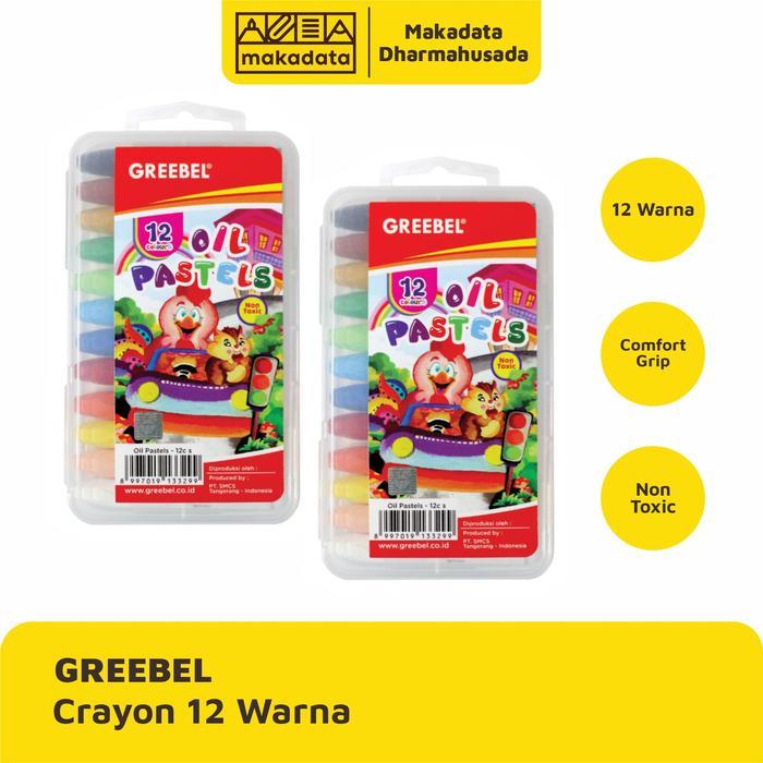 CRAYON KRAYON OIL PASTEL GREEBEL ISI 12 WARNA