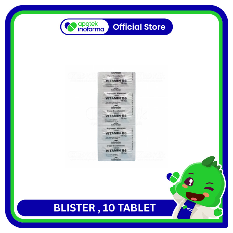 VITAMIN B6 Kimia Farma TABLET 10 MG 1 BLISTER (10)