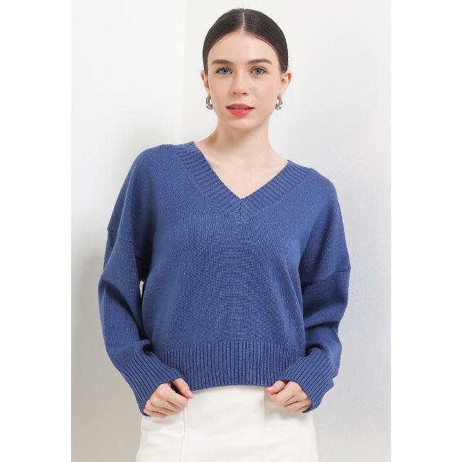 Hush Puppies Sweater Wanita Farina Blue