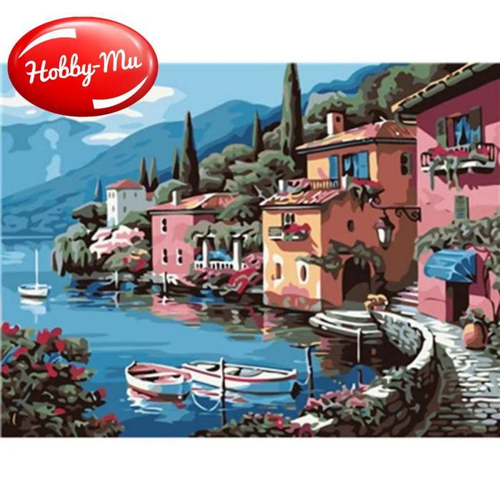 DIY set painting by numbers canvas lukisan painting