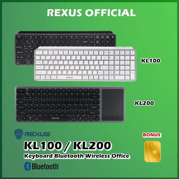 Rexus KL100 KL150 KL200 Keyboard Office Wireless Bluetooth Dual Mode KL 100 KL 150 KL 200 Promo