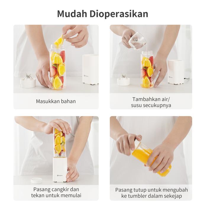 SUPER DISKONSIMPLUS BLENDER JUICER PORTABEL 280ML TUMBLER TRAVEL CUP DAYA 150W PENGHALUS MAKANAN