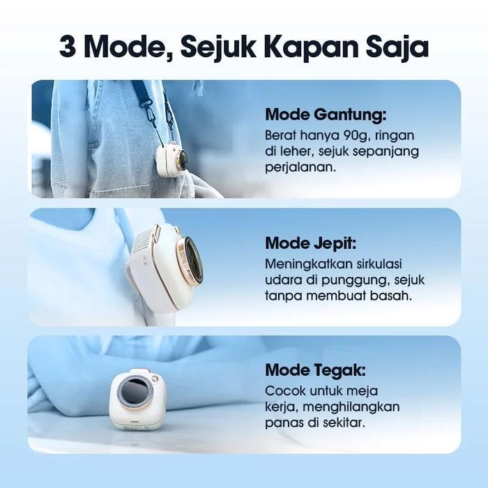 BISA CODACOME MINI FAN DESAIN KAMERA PORTABLE KIPAS ANGIN MODE SENYAP 3 MODE KECEPATAN AF002
