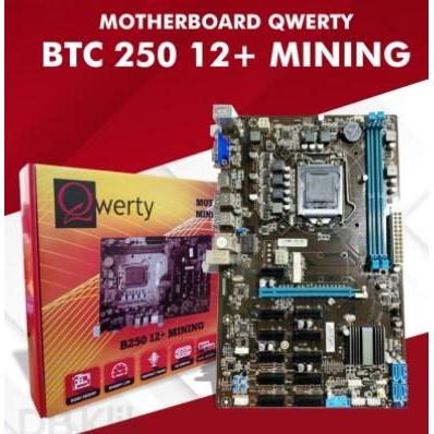 QWERTY B250 12 + BTC Socket 1151 Motherboard For Mining