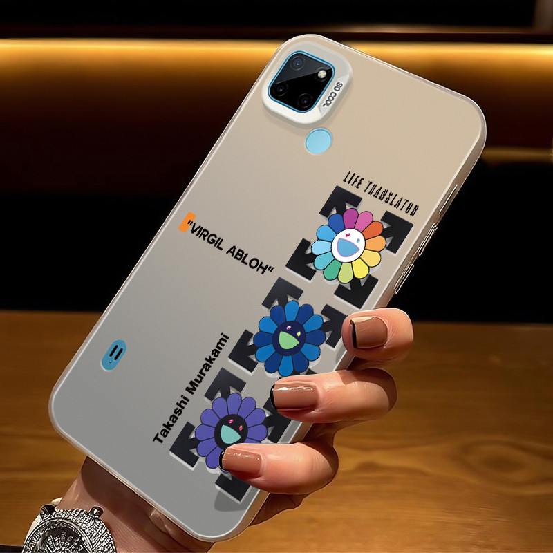 Casing Hp Untuk Realme C21Y C25Y C21 Case Casing pola Senyum Kasing HP Cesing Silikon Softcase warna
