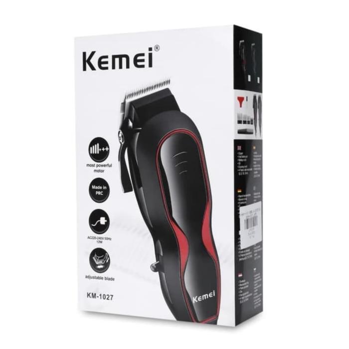 PROFESIONAL HAIR CLIPPER KEMEI KM-1027-MESIN CUKUR RAMBUT ELEKTRIK