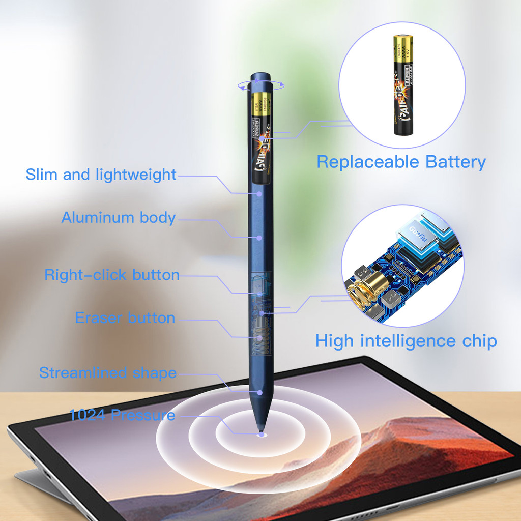Stylus Pen For Surface Pro 3 4 5 6 7 8 9 10 11 X Surface GO Book Laptop For Surface Series with Palm