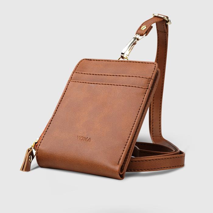VONA Dominic Hanging Wallet - Card Holder Dompet Gantung Dompet Kartu ID Lanyard Pria Wanita Tali
