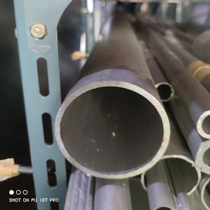 pipa aluminium 3" od 76mm tebal 2mm - panjang 1 meter pipa aluminium alumunium