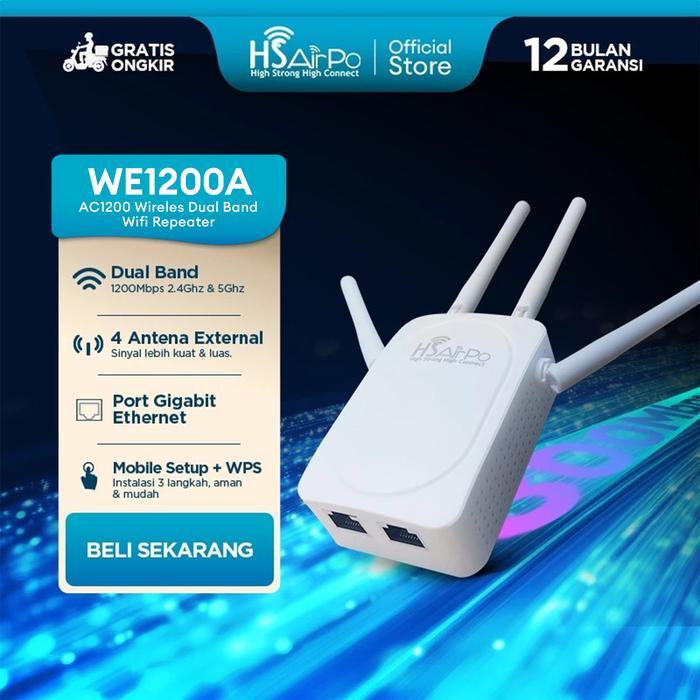 Hsairpo Wifi Repeater / Wireless Repeater / Network Extender Wifi Signal Range Extender Dual Band