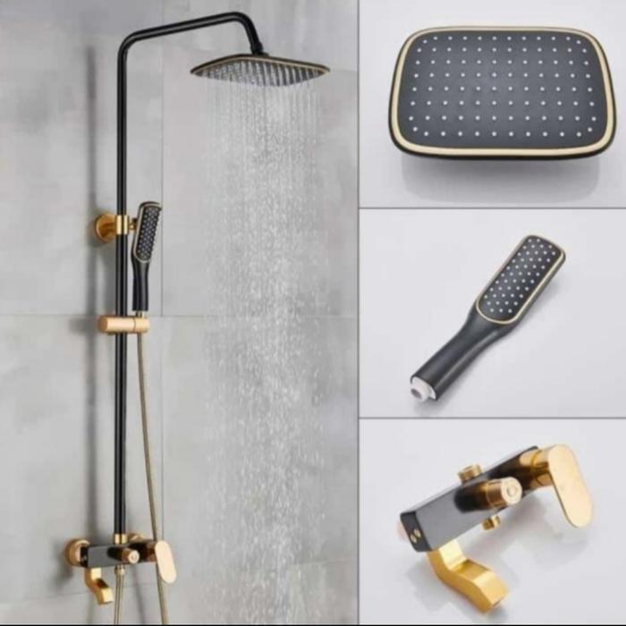 Shower Tiang Mixer Model Toto Black Gold/Shower Columnt Black Gold P/D