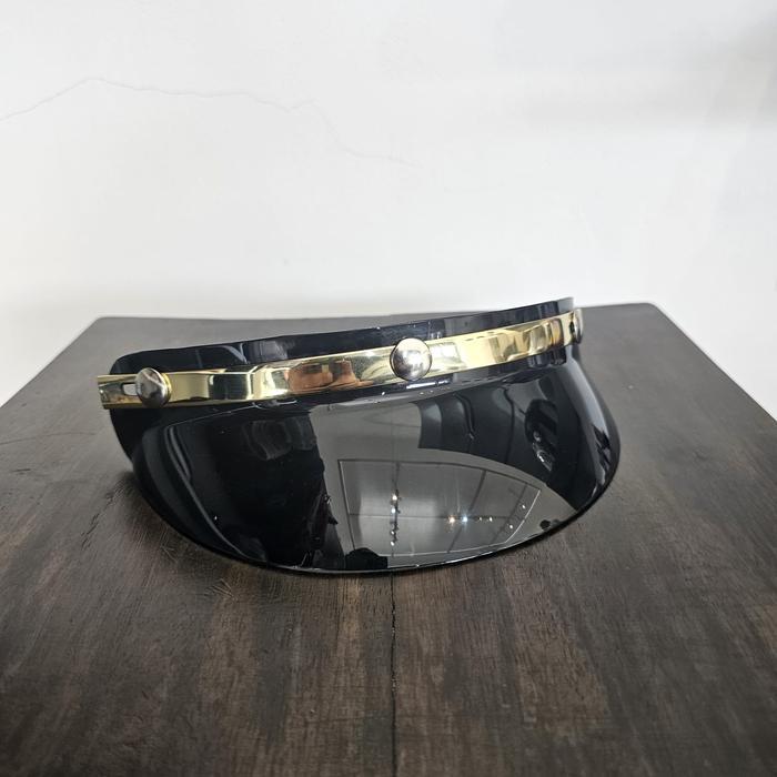 PET HELM SIMPSON CHOPPER SMOKE LIST GOLD / SILVER TOPI HELM SIMPSON
