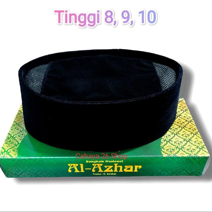 SIAPKIRIM Songkok Al Azhar Peci Al Azhar Kopiah Al Azhar Kopiah Hitam MotifPolos READY STOCK