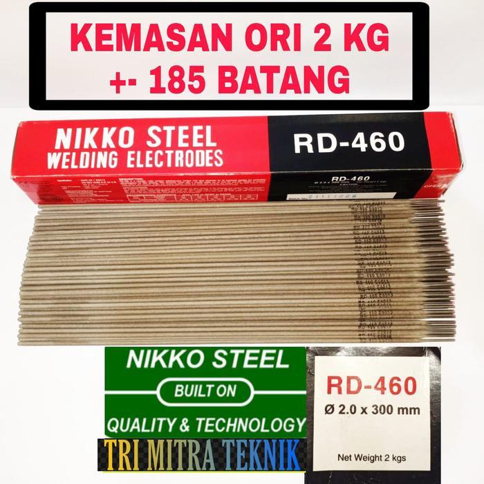 Rd-460 Kawat Las Rd460 2.0 Mm Nikko Steel Welding Electrodes Isi 2 Kg