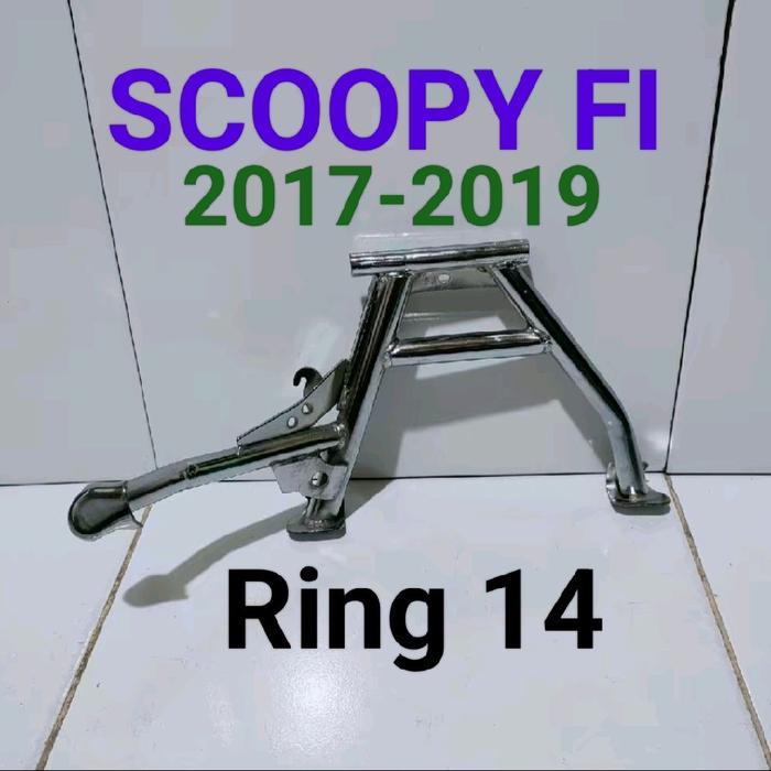 STANDAR TENGAH / STANDAR 2 CHROME SCOOPY FI 2017-2019 RING 14 TERMURAH