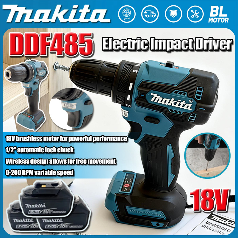 Makita DDF485 10MM LXT Compact Cordless Tool Multi-function Screwdriver Impact Brushless Drive