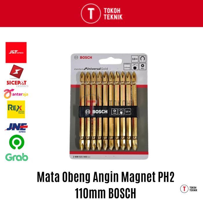 Bosch Mata Obeng Angin Magnet Ph2 110Mm Standard Universal Gold Ori