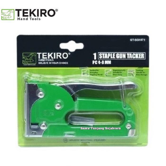 Tekiro Staples Gun Tacker 4 - 8 Mm / Stapler Steples Gun Jok Hekter
