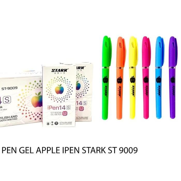 "New" (12pc) Pen Gel Apel /Pen Ipen/Pen murah/pen gel murah/gel pen/bolpen