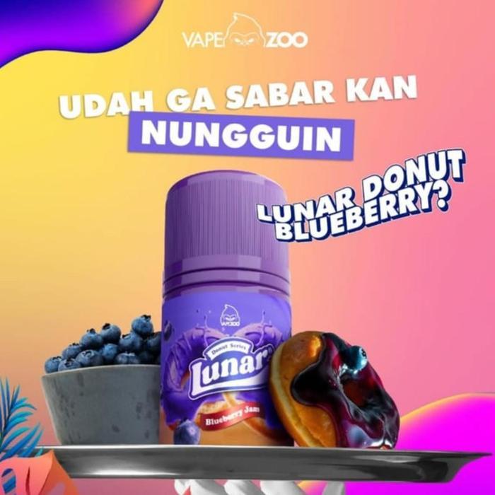 BV LUNAR DONUT SERIES FREEBASE 60ML STRAWBERRY BLUEBERRY MIDORI BY VAPEZOO