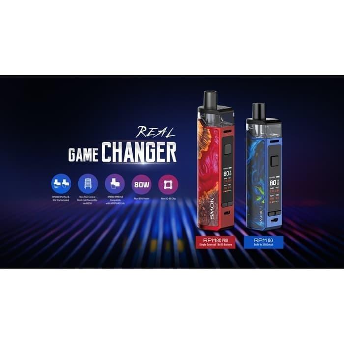 BV SMOK RPM80 PRO POD KIT AUTHENTIC 100% BY SMOK EXTERNAL BATTERY