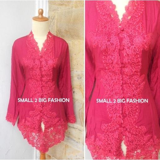 Kebaya Modern Katun Bordir Encim Lgn Panjang Muslim 030 Kuning