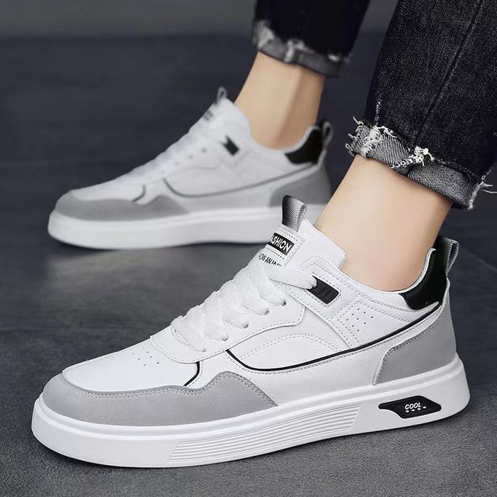 Keeping Sepatu Pria Putih Sneakers Cowok Keren Sekolah Sports Running Shoes Trendy Terbaru Sepatu