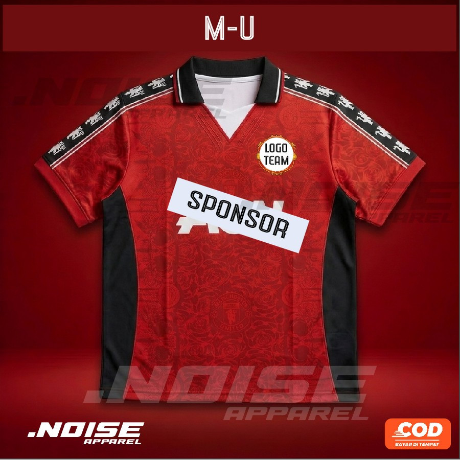 NOISE APPAREL  Jersey retro berkerah satuan full printing jersey classic  Custom baju olahraga mirip