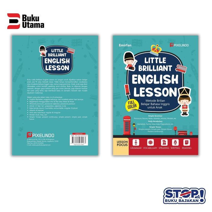Paket 3 Buku Bahasa Inggris Anak (Untuk Tk-Sd) - 500 Kids Vocabulary, Little Brilliant English