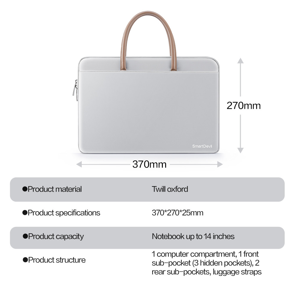 . Smartdevil Laptop Bag Handbag For 14 Inch Computers Apple Huawei -